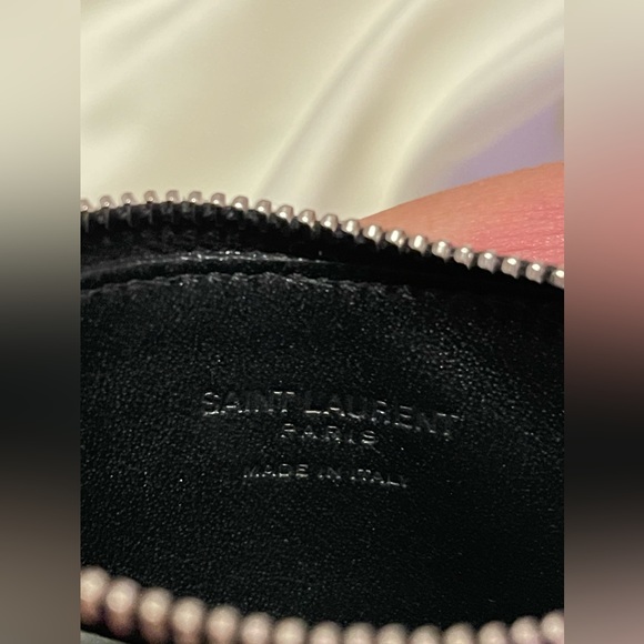 ❤️SOLD❤️SAINT LAURENT Fragments Zipped Card Case in Crocodile-Embossed Leather - Picture 4 of 6